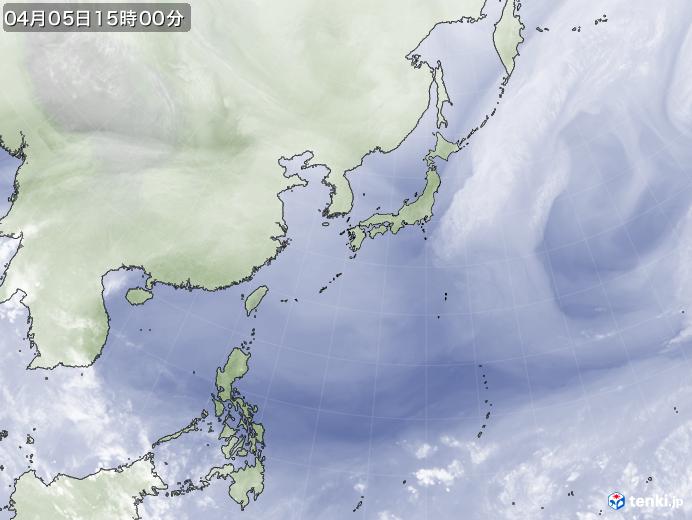 実況天気図(2021年04月05日)