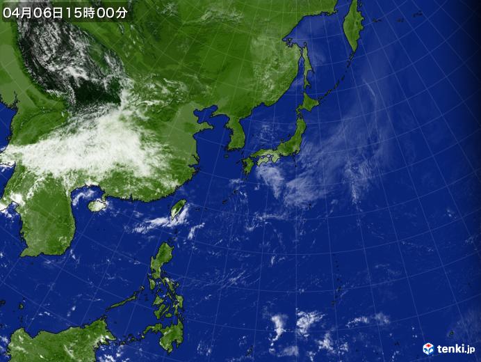 実況天気図(2021年04月06日)