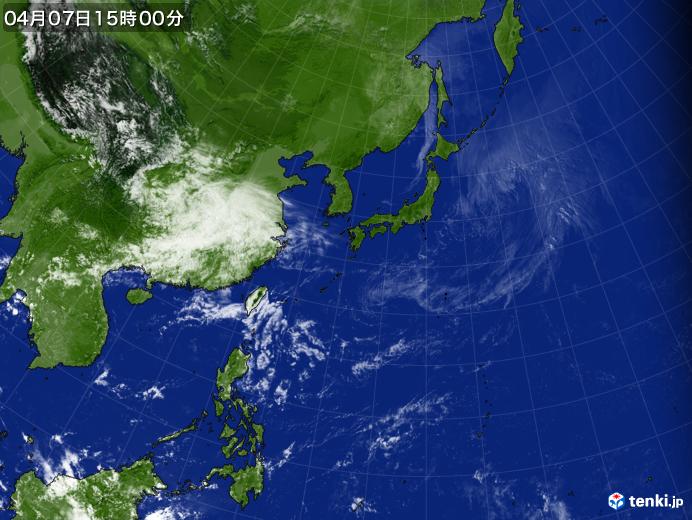 実況天気図(2021年04月07日)