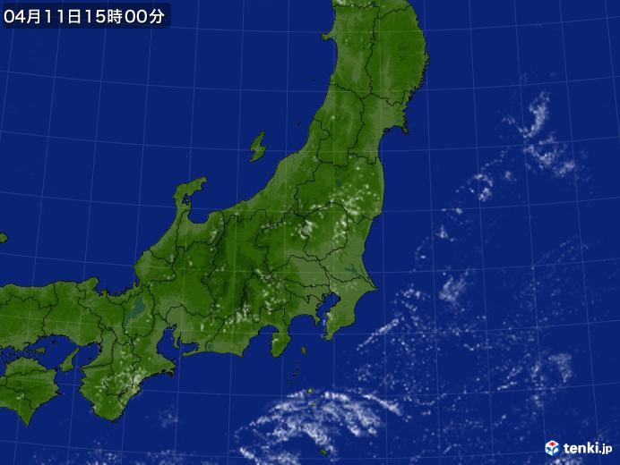 実況天気図(2021年04月11日)