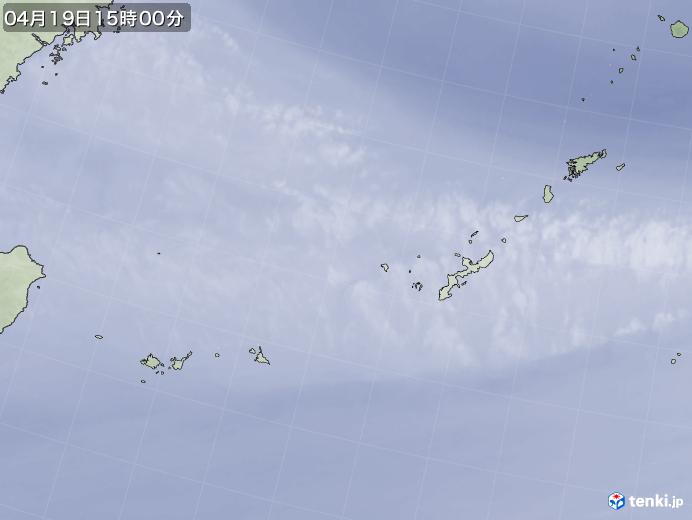 実況天気図(2021年04月19日)