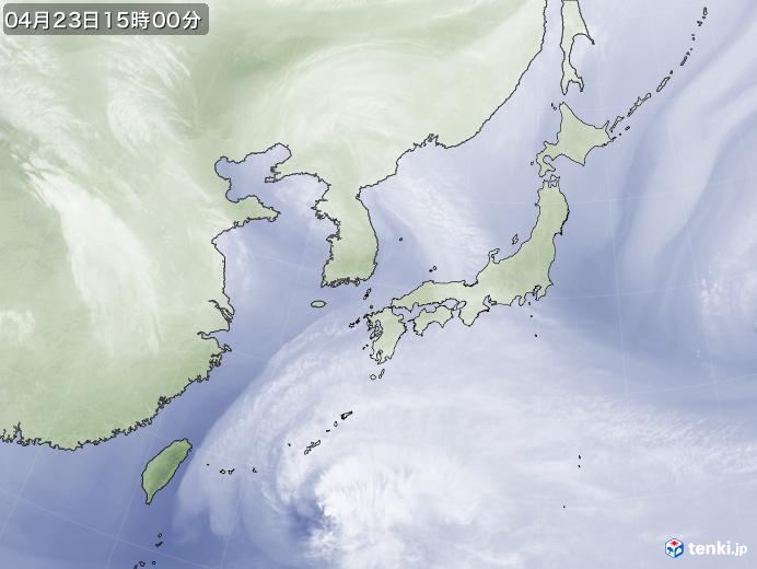 実況天気図(2021年04月23日)