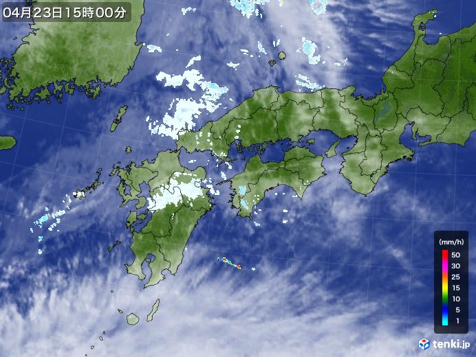 実況天気図(2021年04月23日)