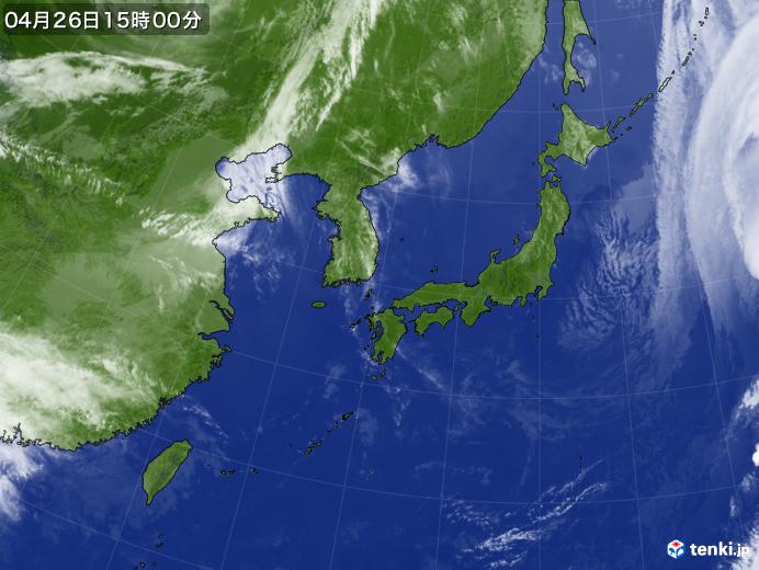 実況天気図(2021年04月26日)