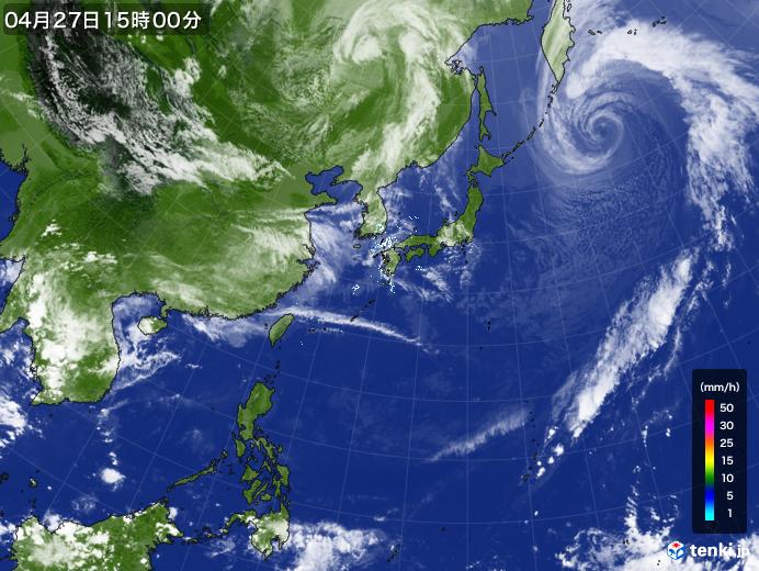 実況天気図(2021年04月27日)