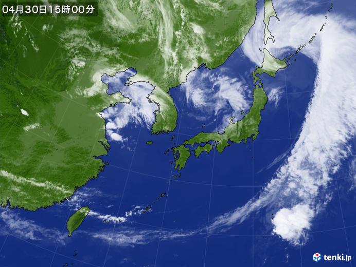 実況天気図(2021年04月30日)