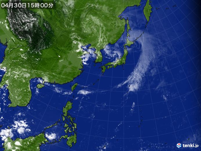 実況天気図(2021年04月30日)