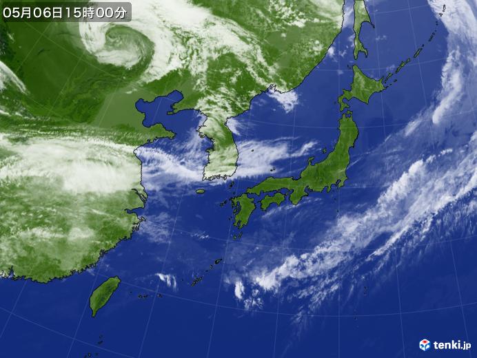 実況天気図(2021年05月06日)