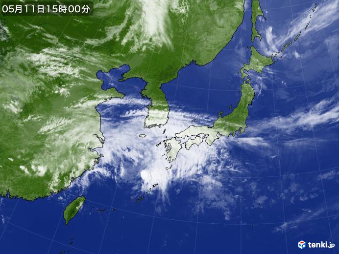 実況天気図(2021年05月11日)