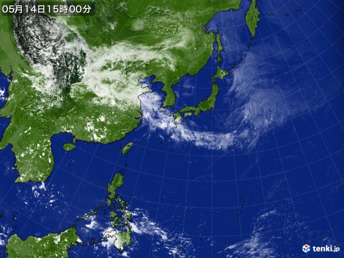 実況天気図(2021年05月14日)