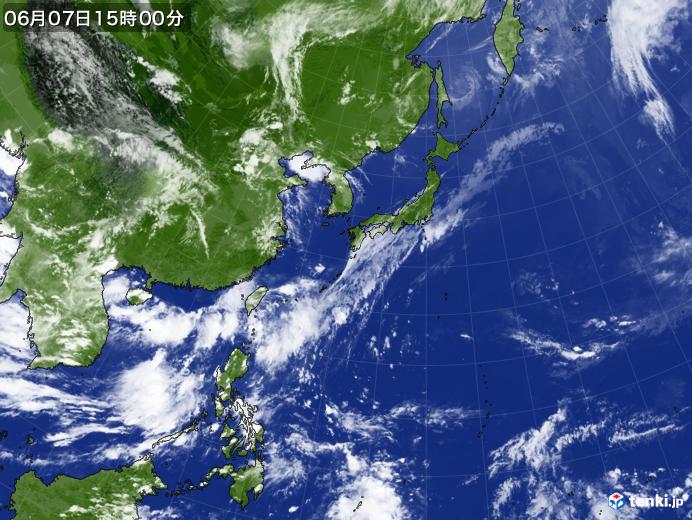 実況天気図(2021年06月07日)