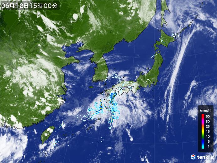 実況天気図(2021年06月12日)