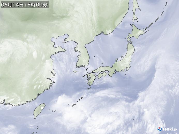 実況天気図(2021年06月14日)