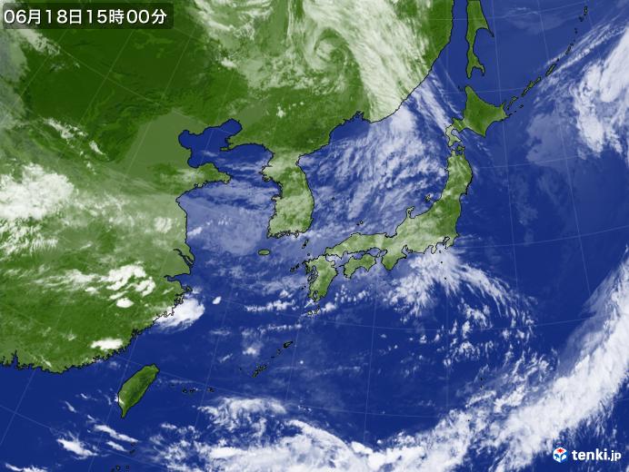 実況天気図(2021年06月18日)