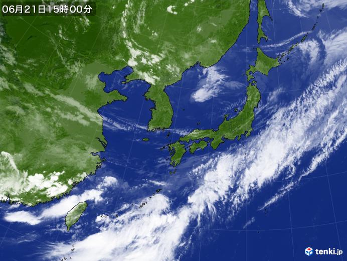 実況天気図(2021年06月21日)