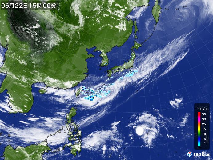 実況天気図(2021年06月22日)