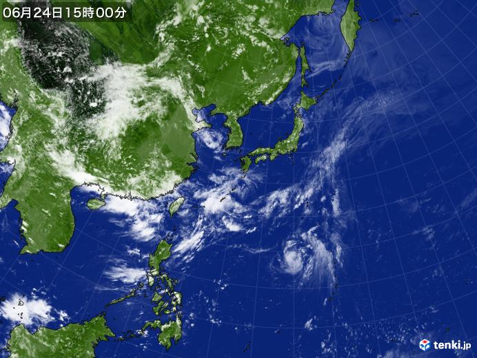 実況天気図(2021年06月24日)