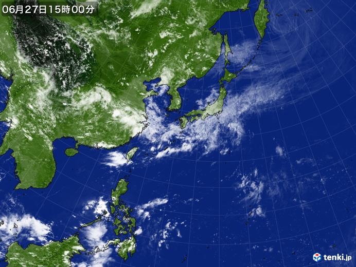 実況天気図(2021年06月27日)