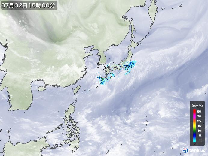 実況天気図(2021年07月02日)