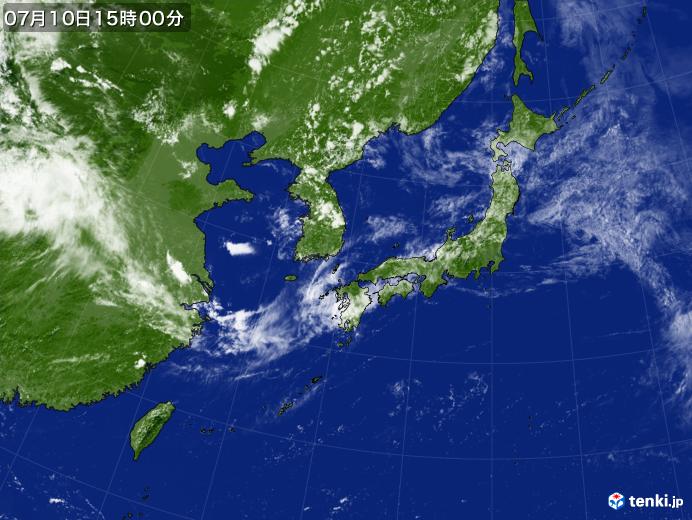 実況天気図(2021年07月10日)