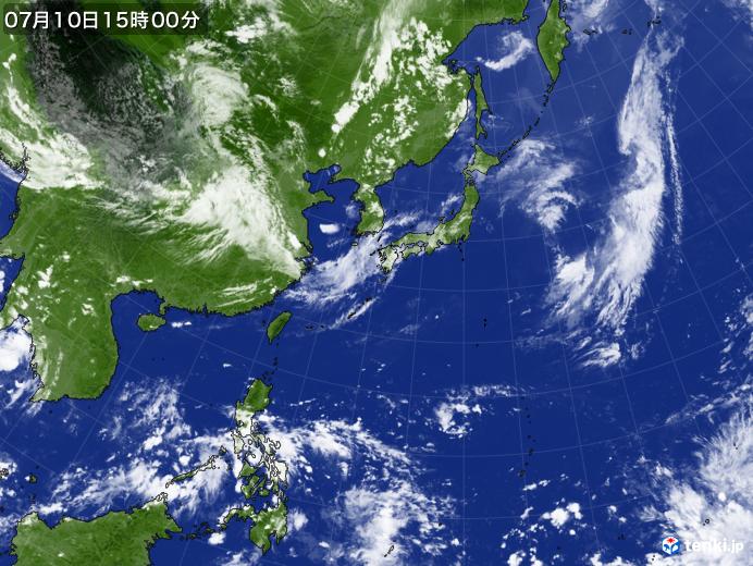 実況天気図(2021年07月10日)