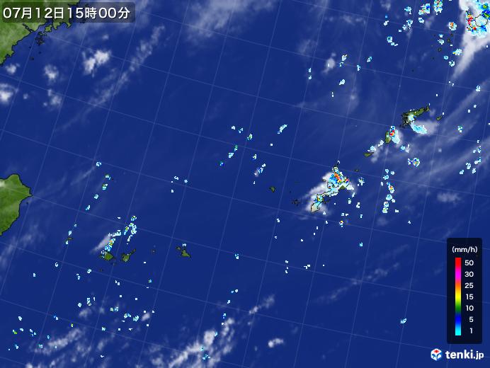 実況天気図(2021年07月12日)