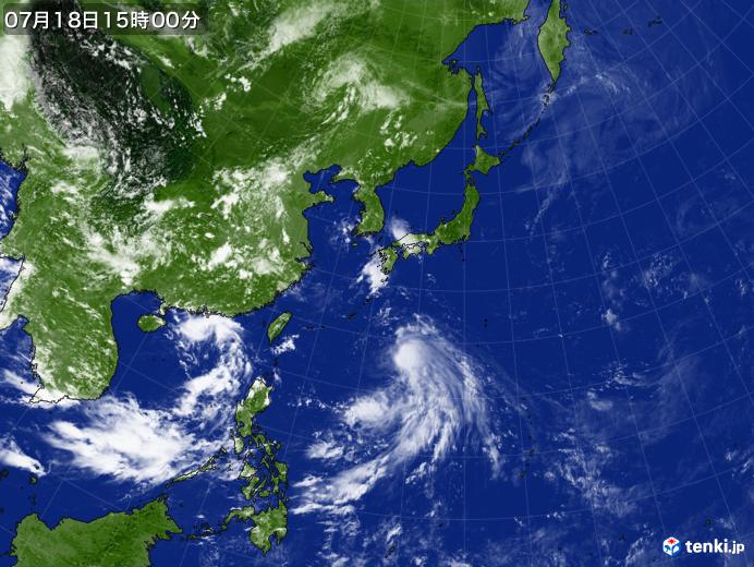 実況天気図(2021年07月18日)