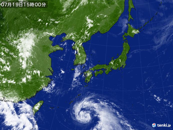 実況天気図(2021年07月19日)