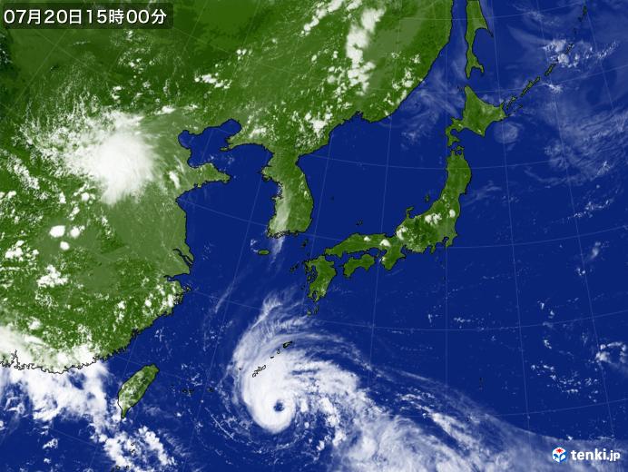 実況天気図(2021年07月20日)