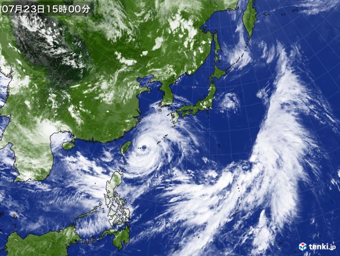 実況天気図(2021年07月23日)