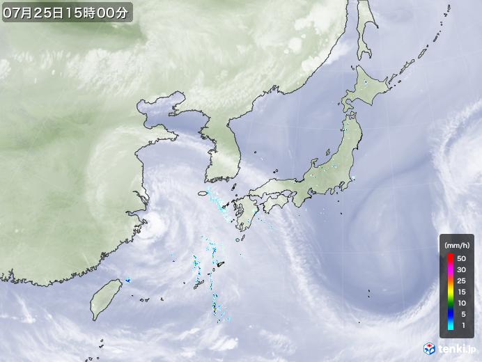 実況天気図(2021年07月25日)