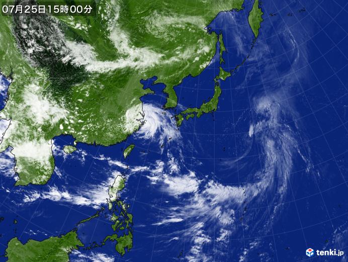 実況天気図(2021年07月25日)