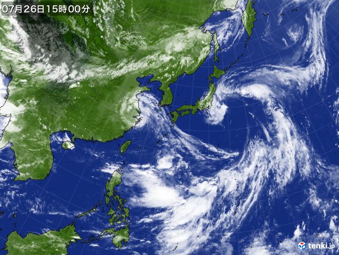 実況天気図(2021年07月26日)