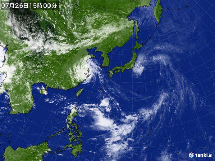 実況天気図(2021年07月26日)