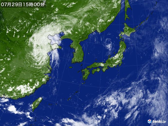 実況天気図(2021年07月29日)