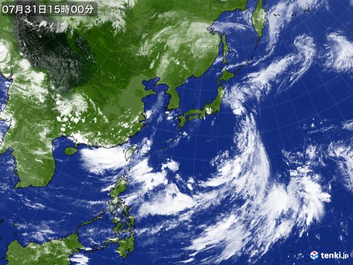実況天気図(2021年07月31日)
