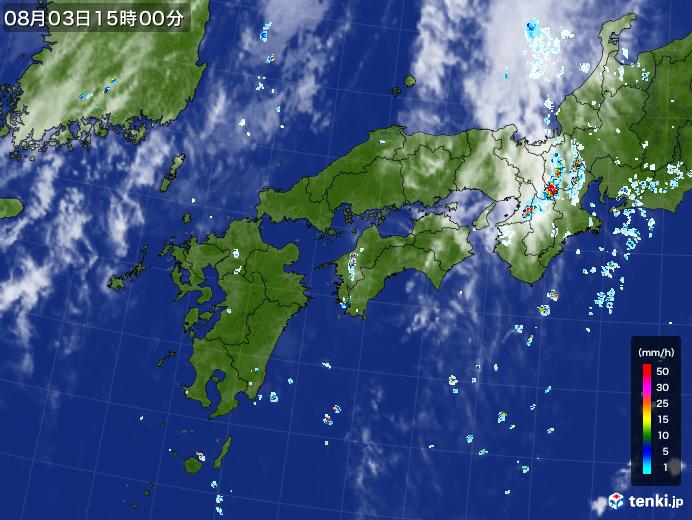 実況天気図(2021年08月03日)