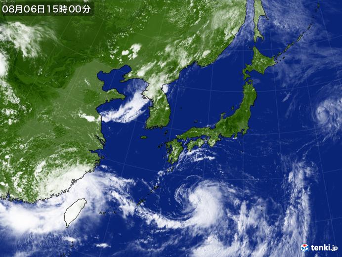 実況天気図(2021年08月06日)