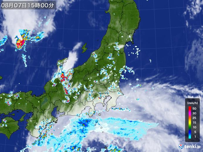 実況天気図(2021年08月07日)