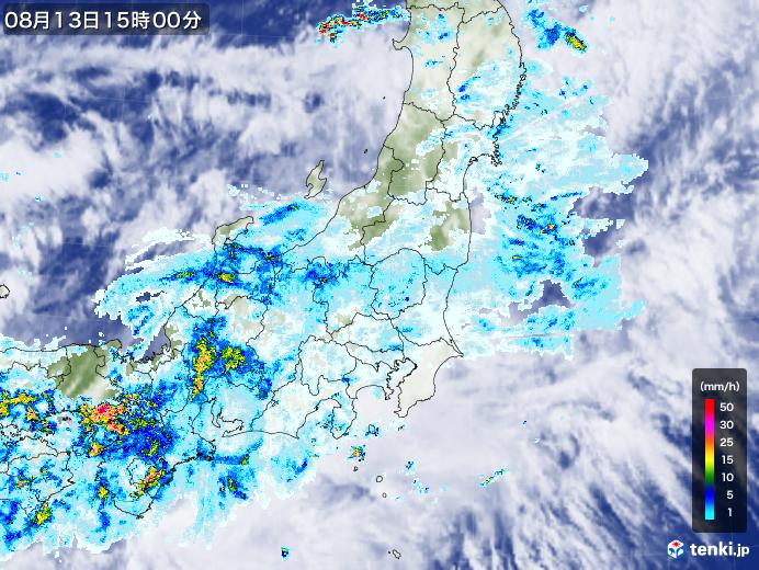 実況天気図(2021年08月13日)