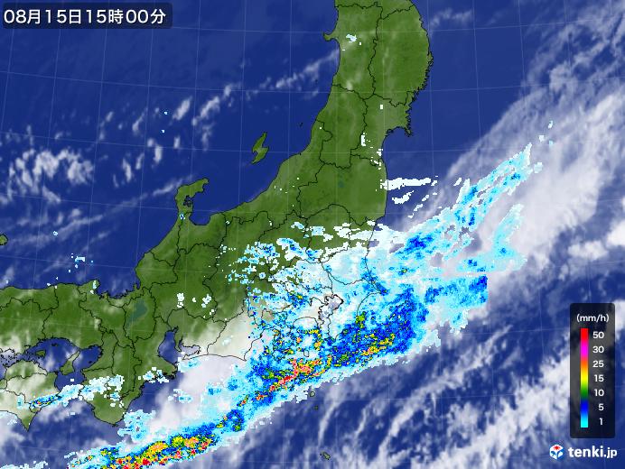 実況天気図(2021年08月15日)