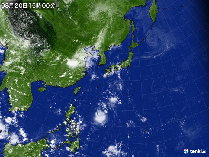 実況天気図(2021年08月20日)