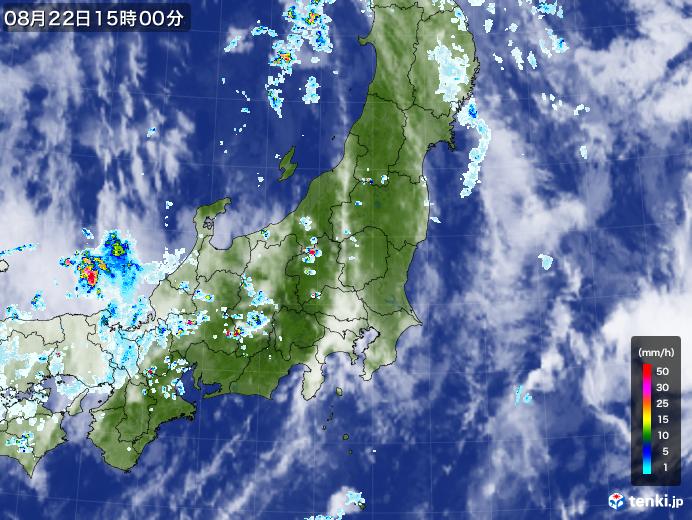 実況天気図(2021年08月22日)