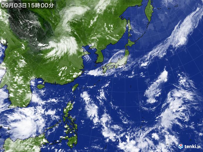 実況天気図(2021年09月03日)