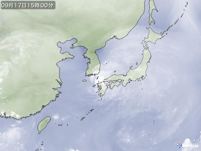 実況天気図(2021年09月17日)