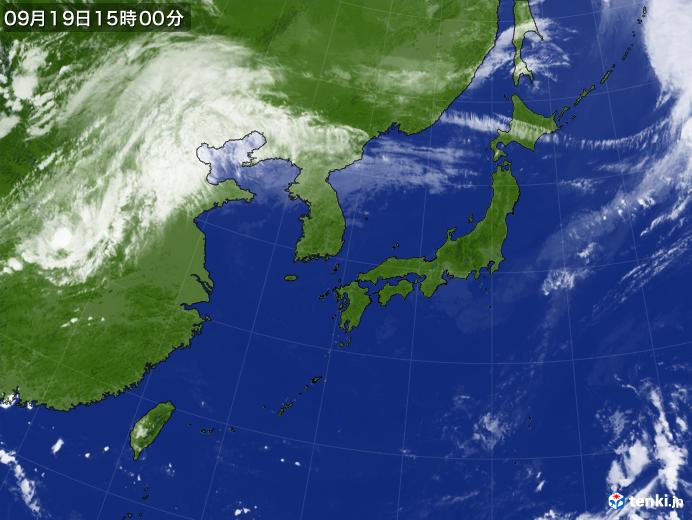 実況天気図(2021年09月19日)