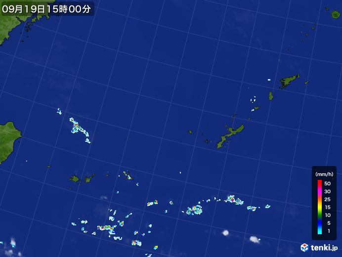 実況天気図(2021年09月19日)