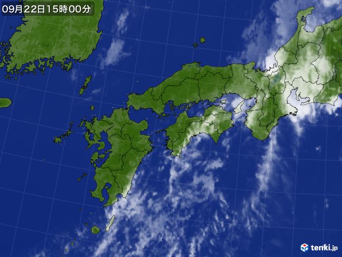 実況天気図(2021年09月22日)