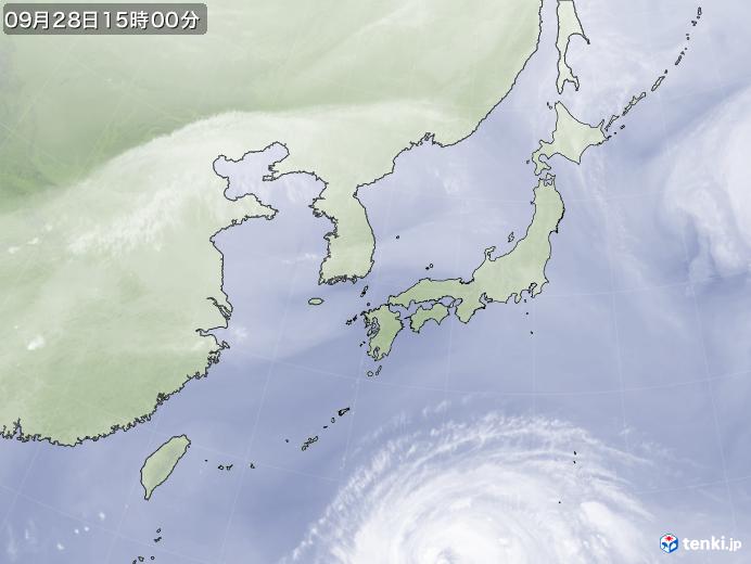 実況天気図(2021年09月28日)