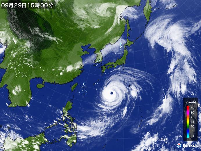 実況天気図(2021年09月29日)